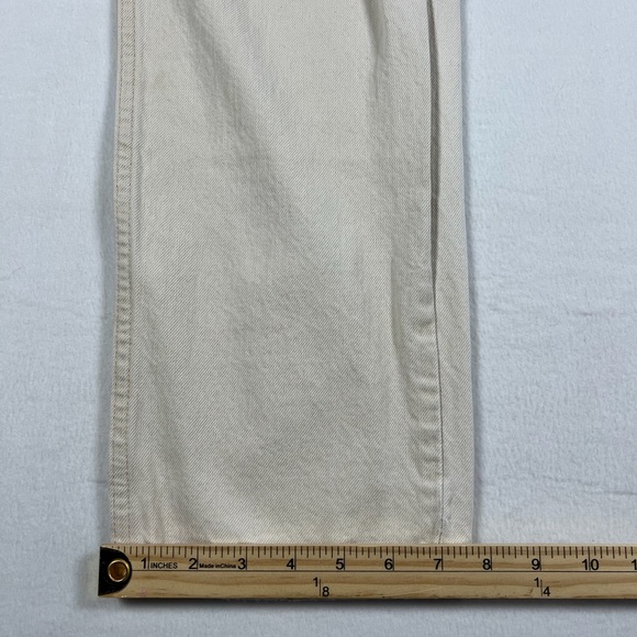 LL Bean Classic Fit Beige Denim Jeans Mens Size 35x34 100% Cotton - Picture 9 of 9